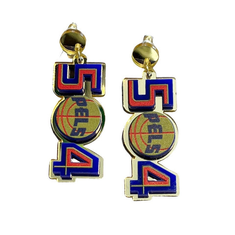 Pels 504 double acrylic earrings (post)