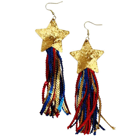 Sequin and glitter earrings