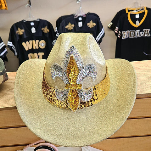 Silver n Gold Cowboy hat (lightweight)