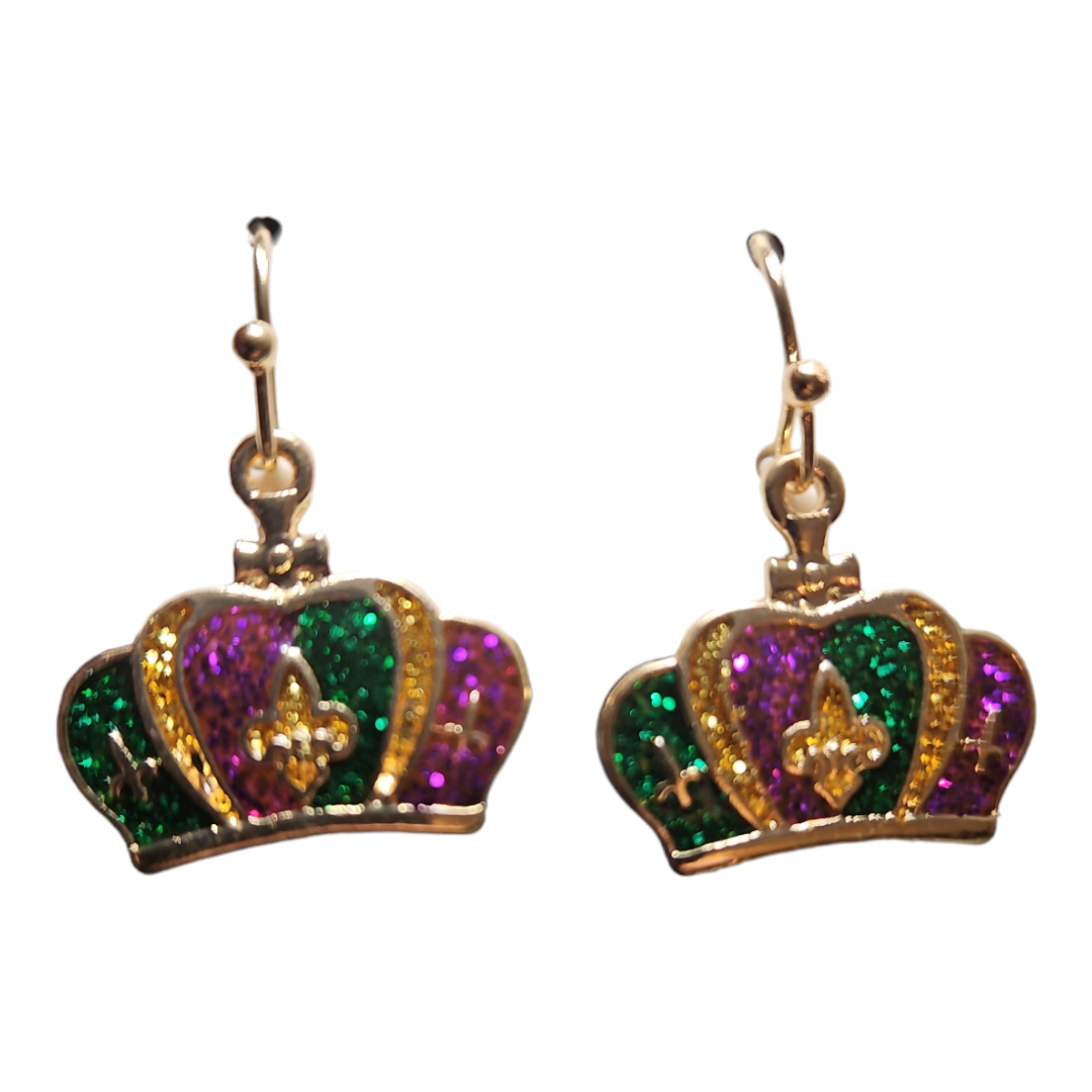 Mardi crown earrings