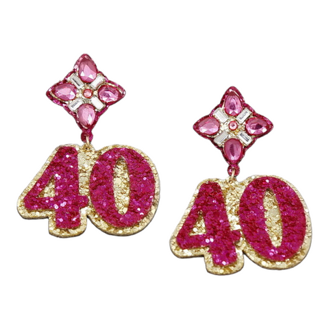 40 Birthday earrings