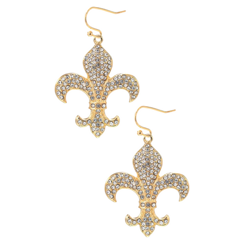 Bling fleur earrings gold (XL sized)