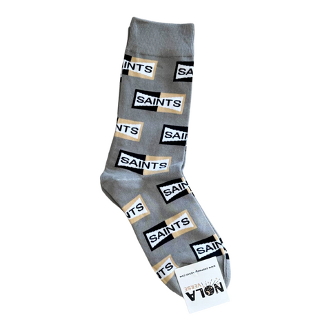 SAINTS repeat socks gray