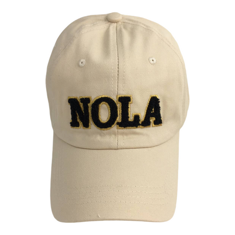 Beige Nola chenille cap