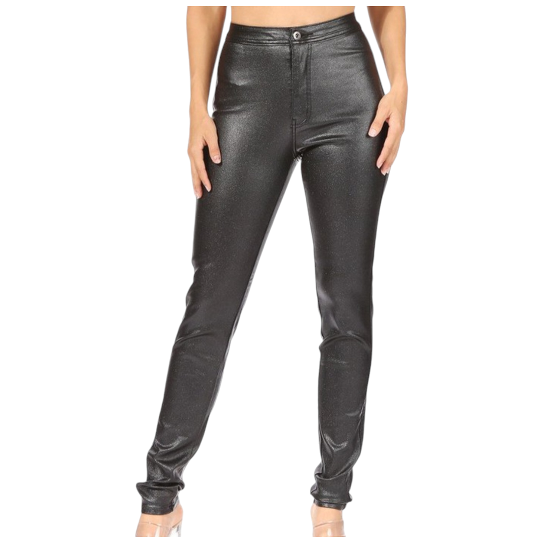 Black metallic jeans (very stretchy)