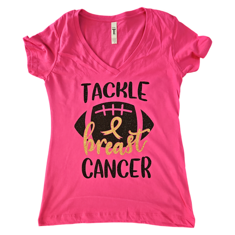 Tackle Breast Cancer pink (sparkly)