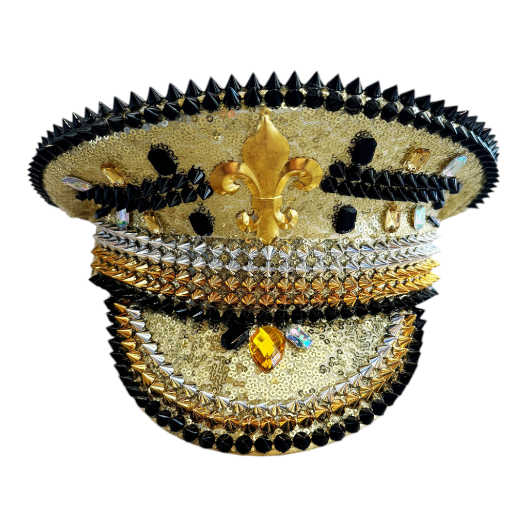 Fleur de lis captain hat