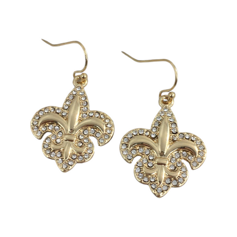 Fleur and bling earrings