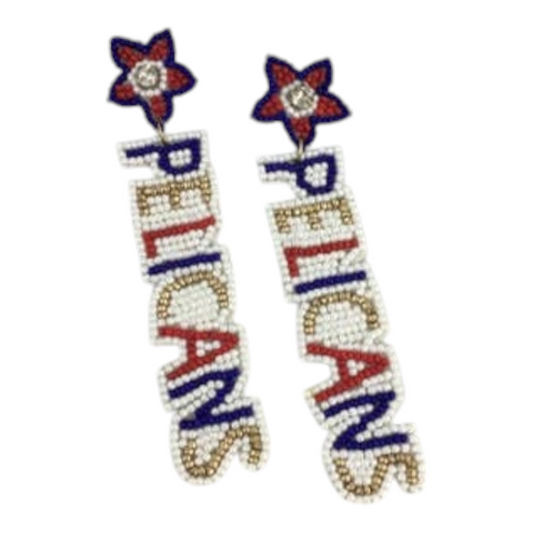 Pelicans beaded earrings