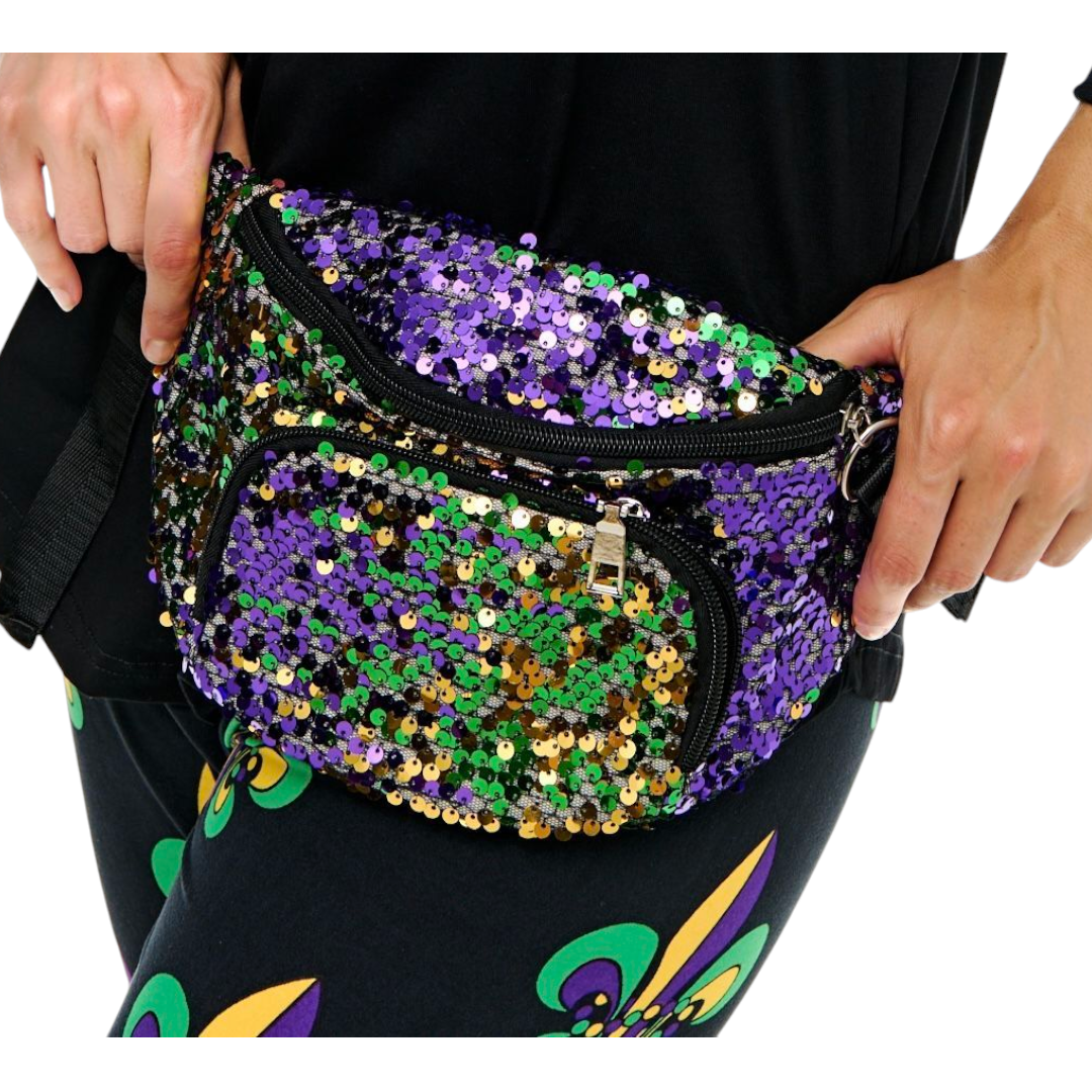 Sequin Mardi fanny pack