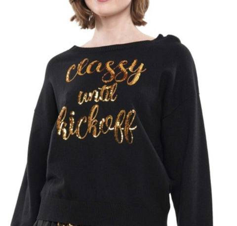 Classy Until Kickoff knit sweater