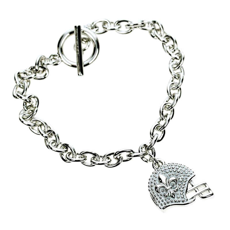 White/silver helmet bracelet